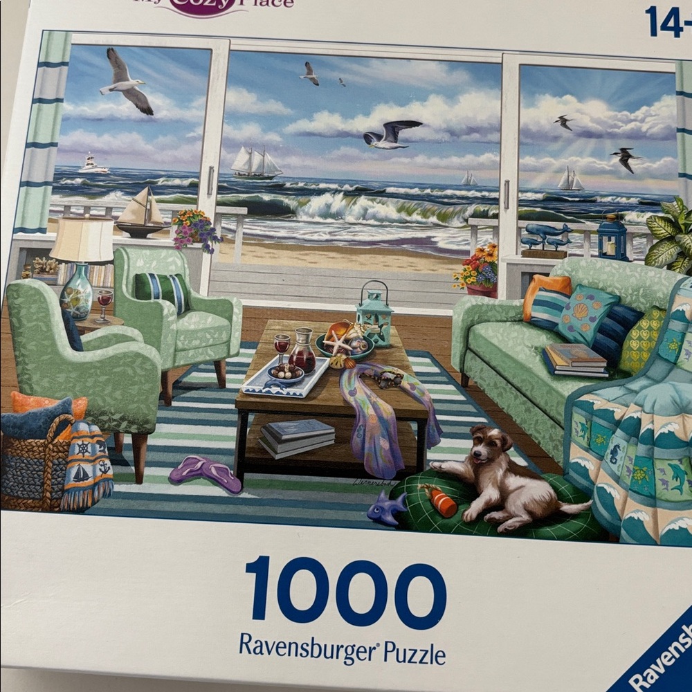Ravensburger My Cozy Place Beach 1000 Piece‎ Jigsaw Puzzle Ocean Vacation Relax